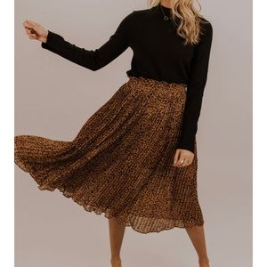 Roolee animal print midi skirt